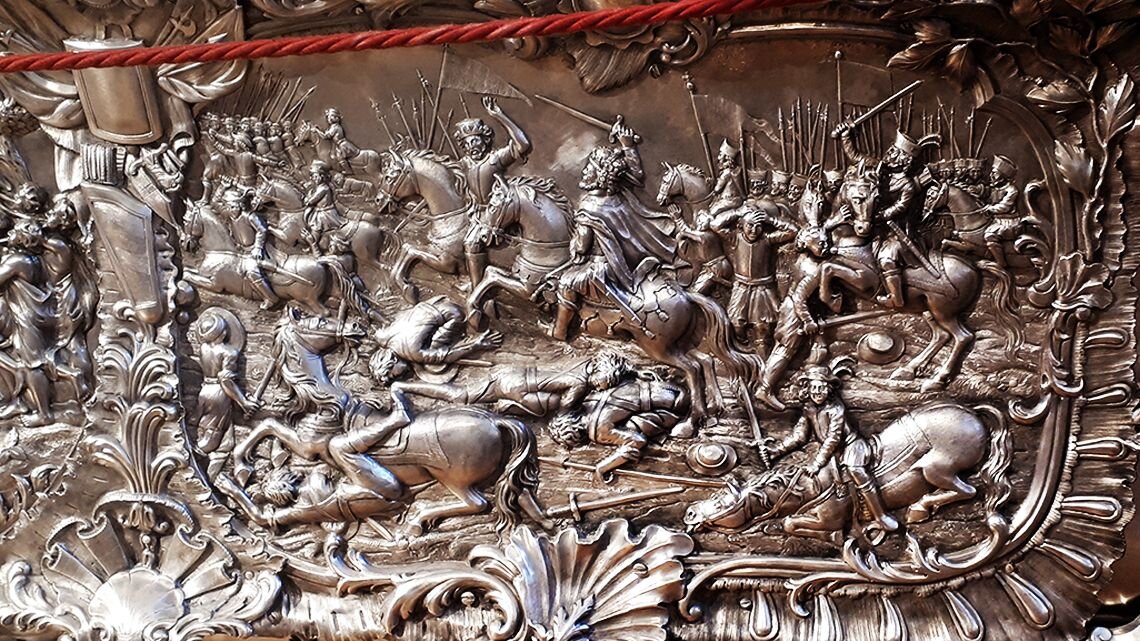 Мемориальный комплекс раки Александра Невского в Эрмитаже. Фото: Александр Ржавин, июнь 2021 года.