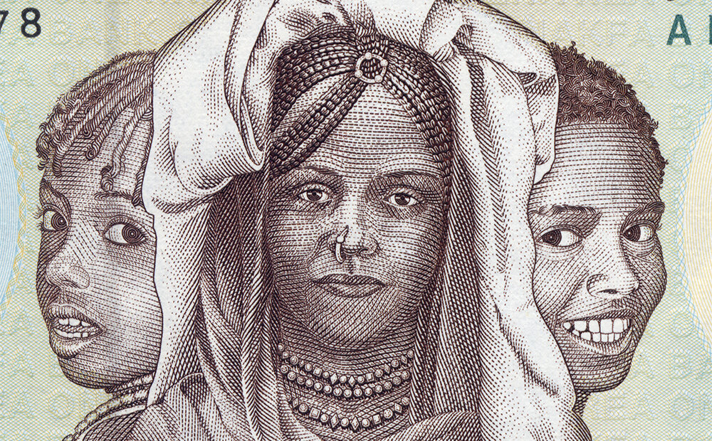 Триптих на лицевой стороне банкноты