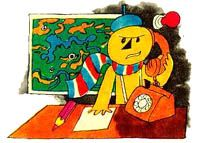 Мурзилка за работой