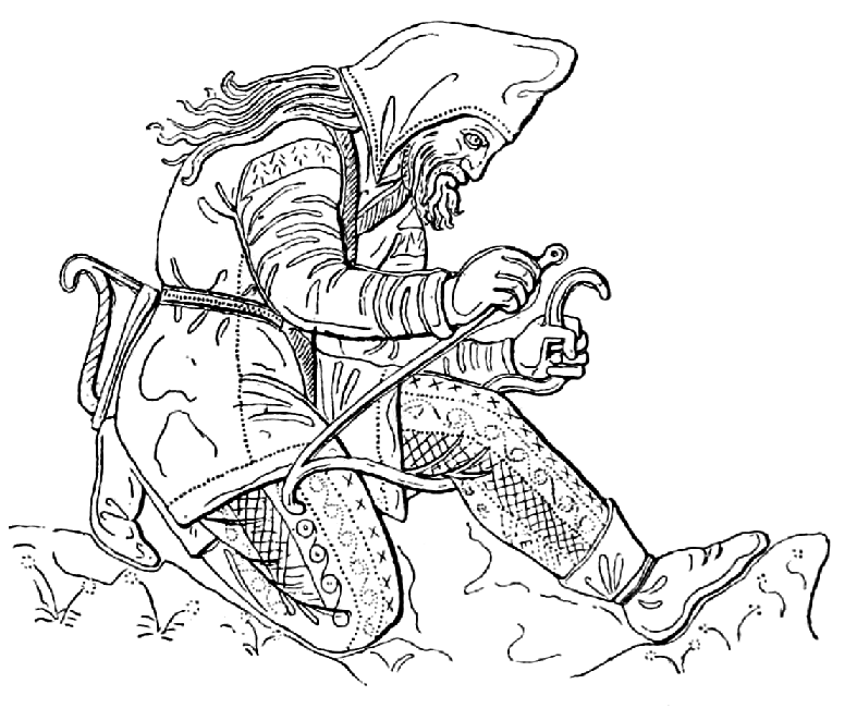 Скифский воин натягивает лук