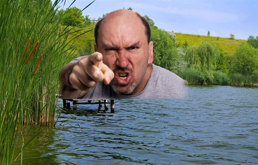 прям как из под земли вылез, из за спины. 