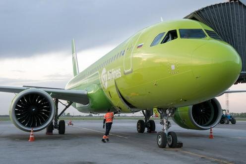  Самолет S7 в новосибирском аэропорту. Фото с сайта Tolmachevo.ru