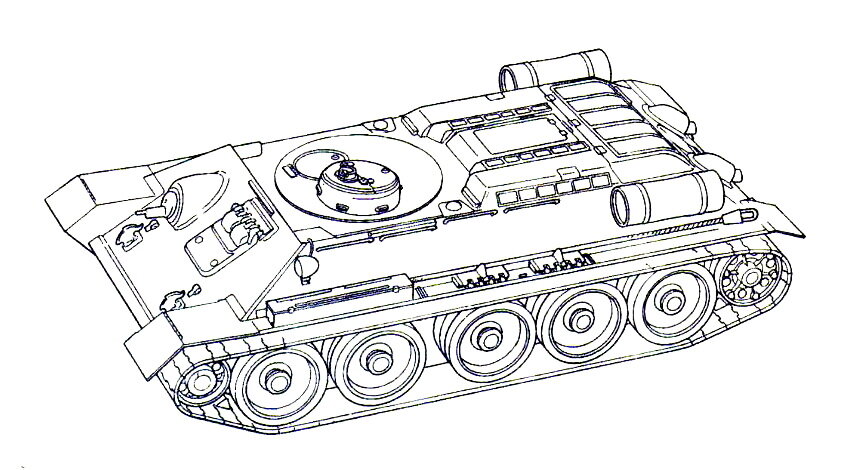 Башня т 34 рисунок