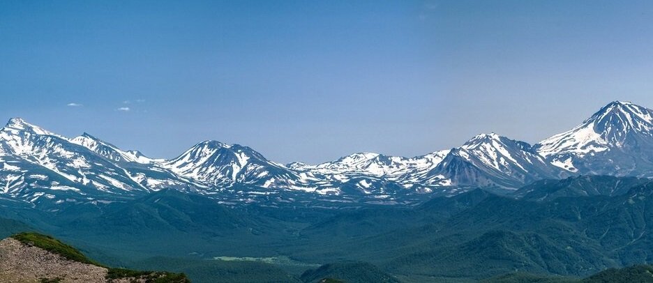 Панорама Камчатского хребта.