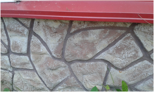 Отделка фундамента "под камень"