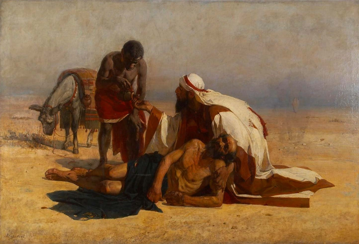 Милосердный самарянин, В. Суриков, 1874 год