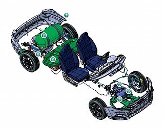 Компоновка ГБО автомашины Vesta CNG