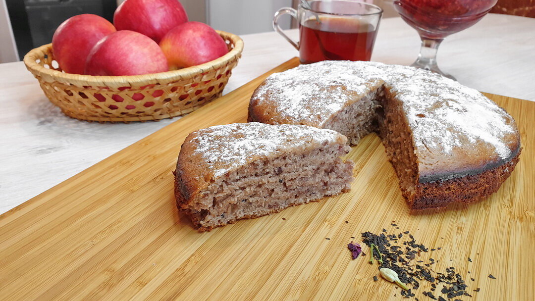 Чайный пирог из заварки без варенья