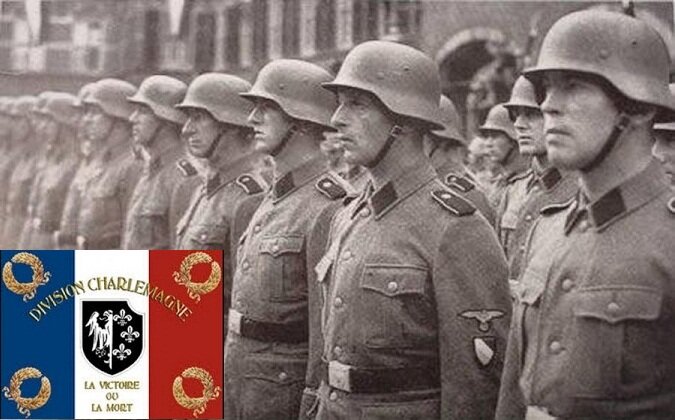 Французское подразделение СС, последние бойцы его насмерть стояли, защищая Рейхстаг. Сегодня про это не принято говорить.