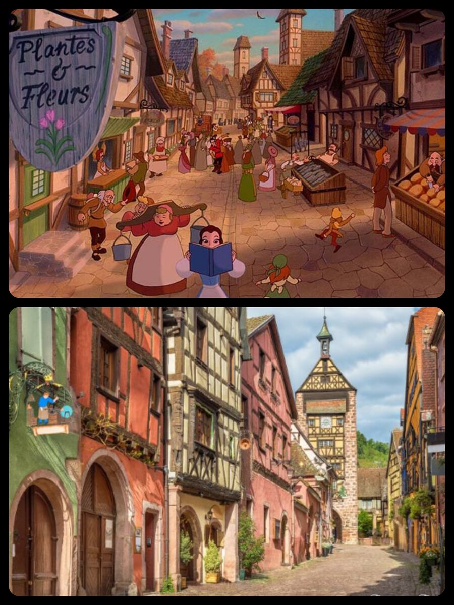 1. Красавица и Чудовище   2. Риквир (Франция)