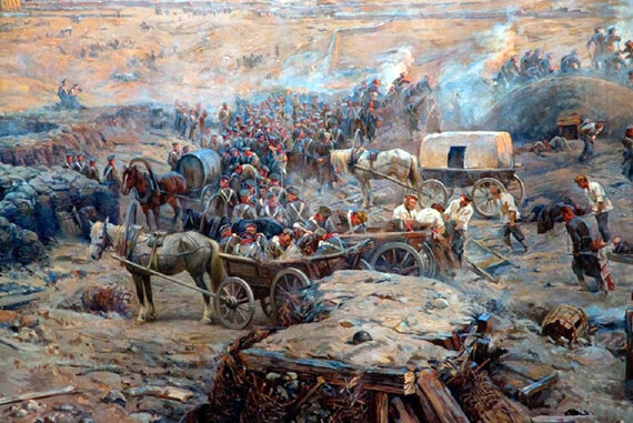 Франц Рубо. Панорама «Оборона Севастополя 1854—1855 гг.» (1904). Фрагмент