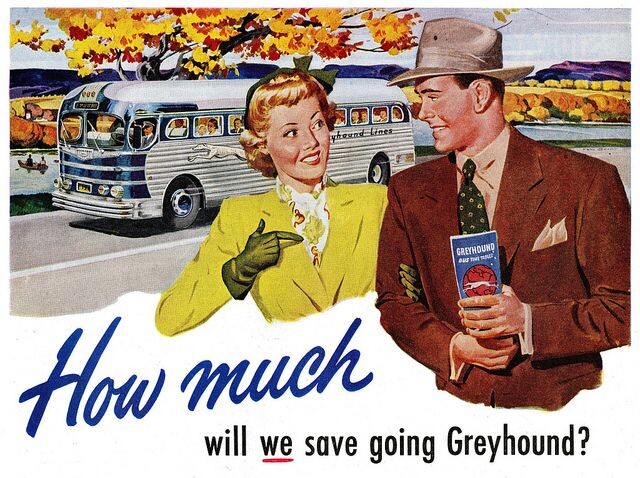 Реклама автобусной компании предлагает сэкономить