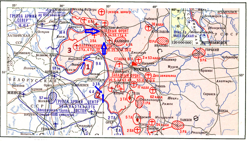 Расстановка сил под Москвой летом 1942 года