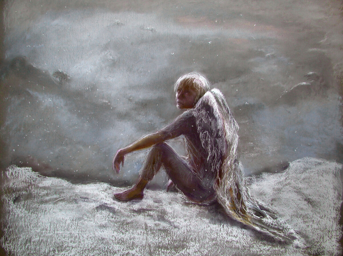 художница Елена Юшина "Ангел первого снега"