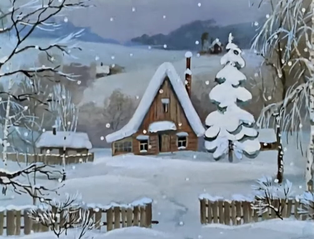 Скриншот из мультфильма "Зима в Простоквашино"