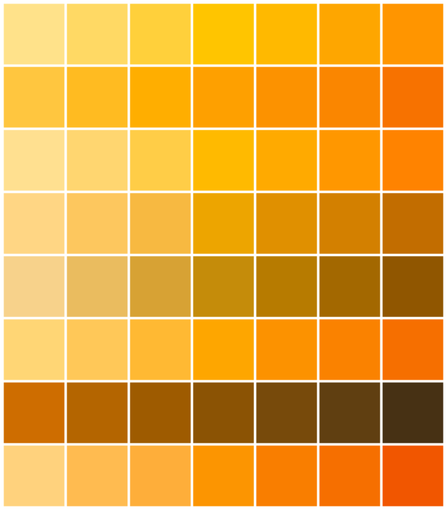 Оттенки жёлтого, оранжевого, бежевого, коричневого цвета - стихия Земли.