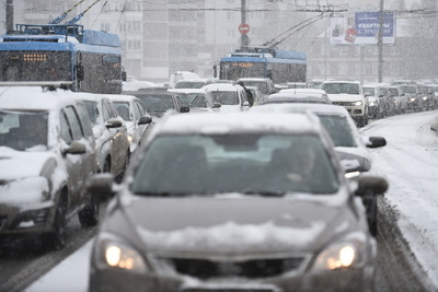    Снегопад в Москве ©Николай Корешков РИАМО