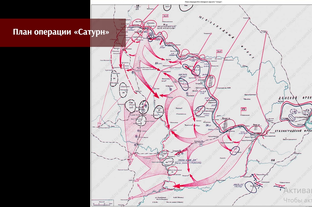 Как назывался немецкий план по разгрому франции. План наступления советских войск под Сталинградом назывался. Операция малый Сатурн карта. Наступ войск на карте. Операция малый Сатурн.