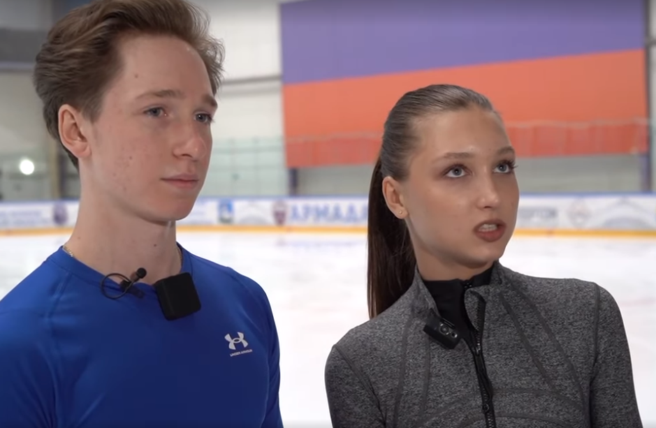 Дарио Чиризано и Ирина Хавронина на тренировке. Источник фото: официальный сайт Первого канала.