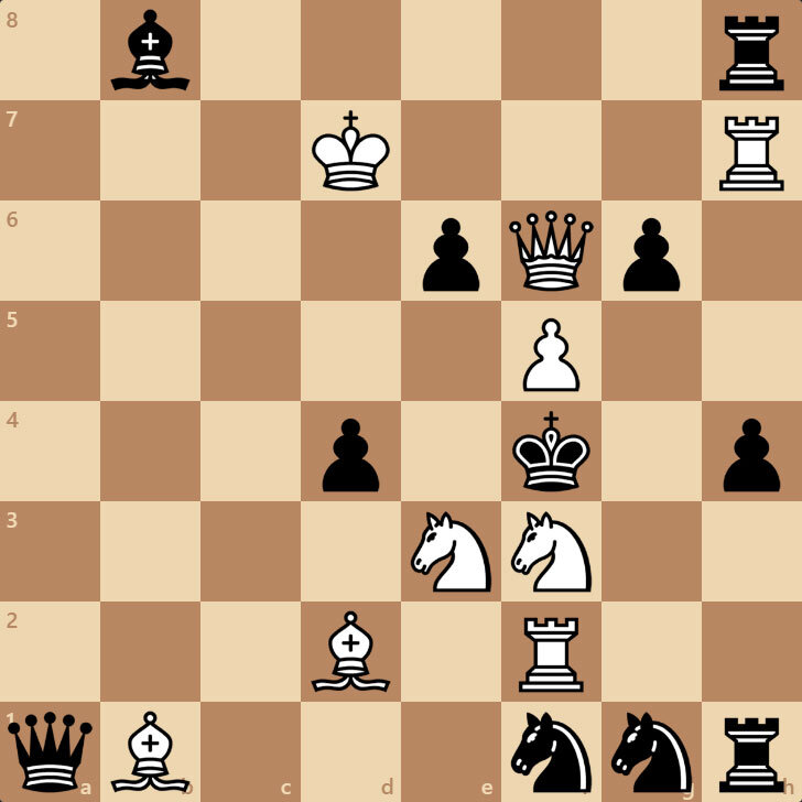 Белые ставят черным мат в 1 ход