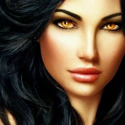 Там стояла высокая, стройная и очень красивая черноволосая женщина с большими янтарными глазами (нейросеть)