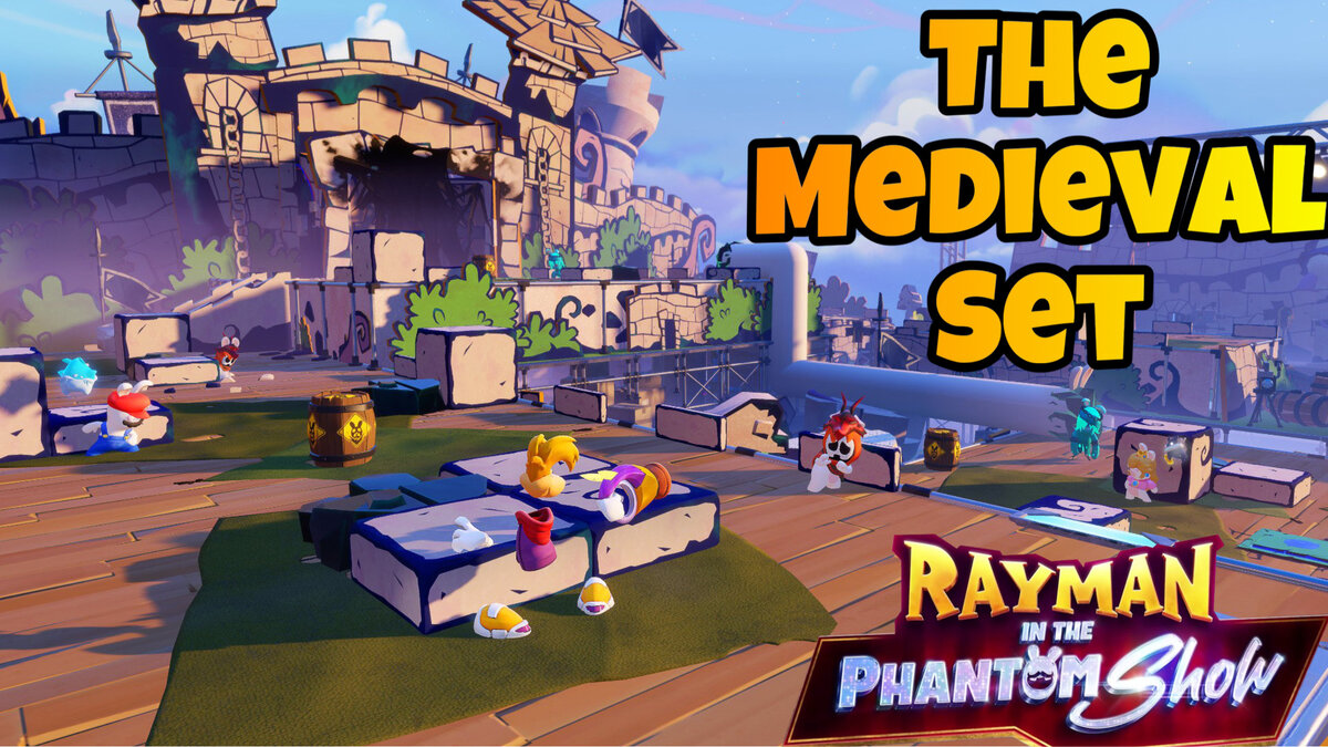 mario and rabbids sparks of hope rayman in the phantom show the medieval set