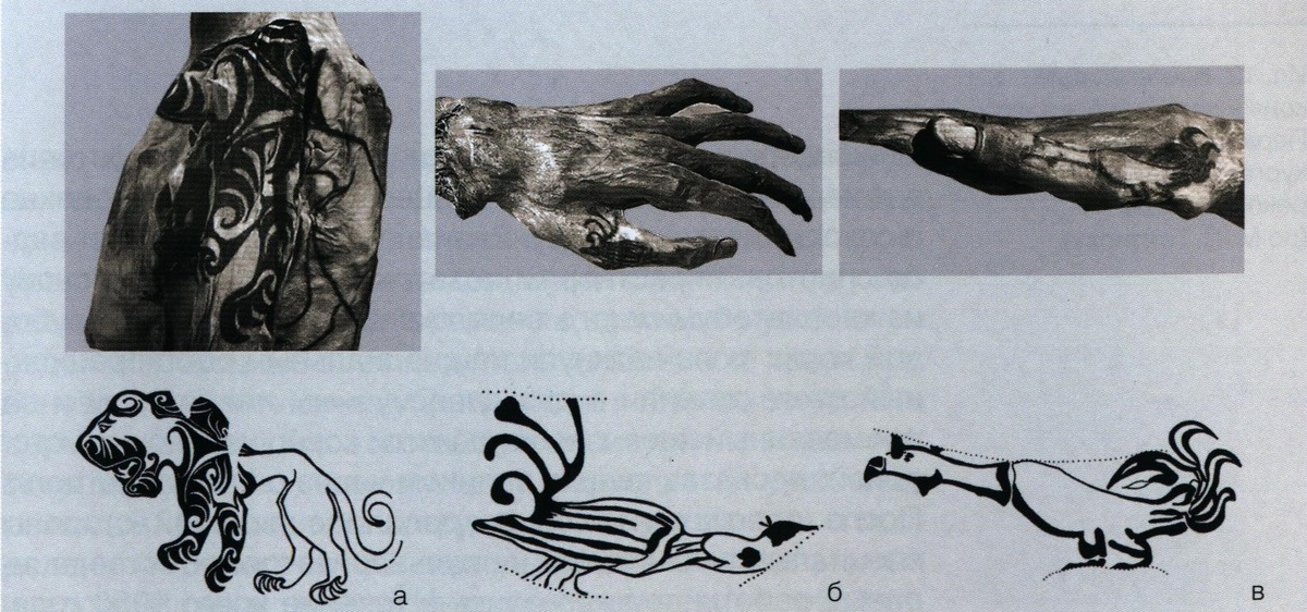 Татуировки этого парня с современной прорисовкой. 
