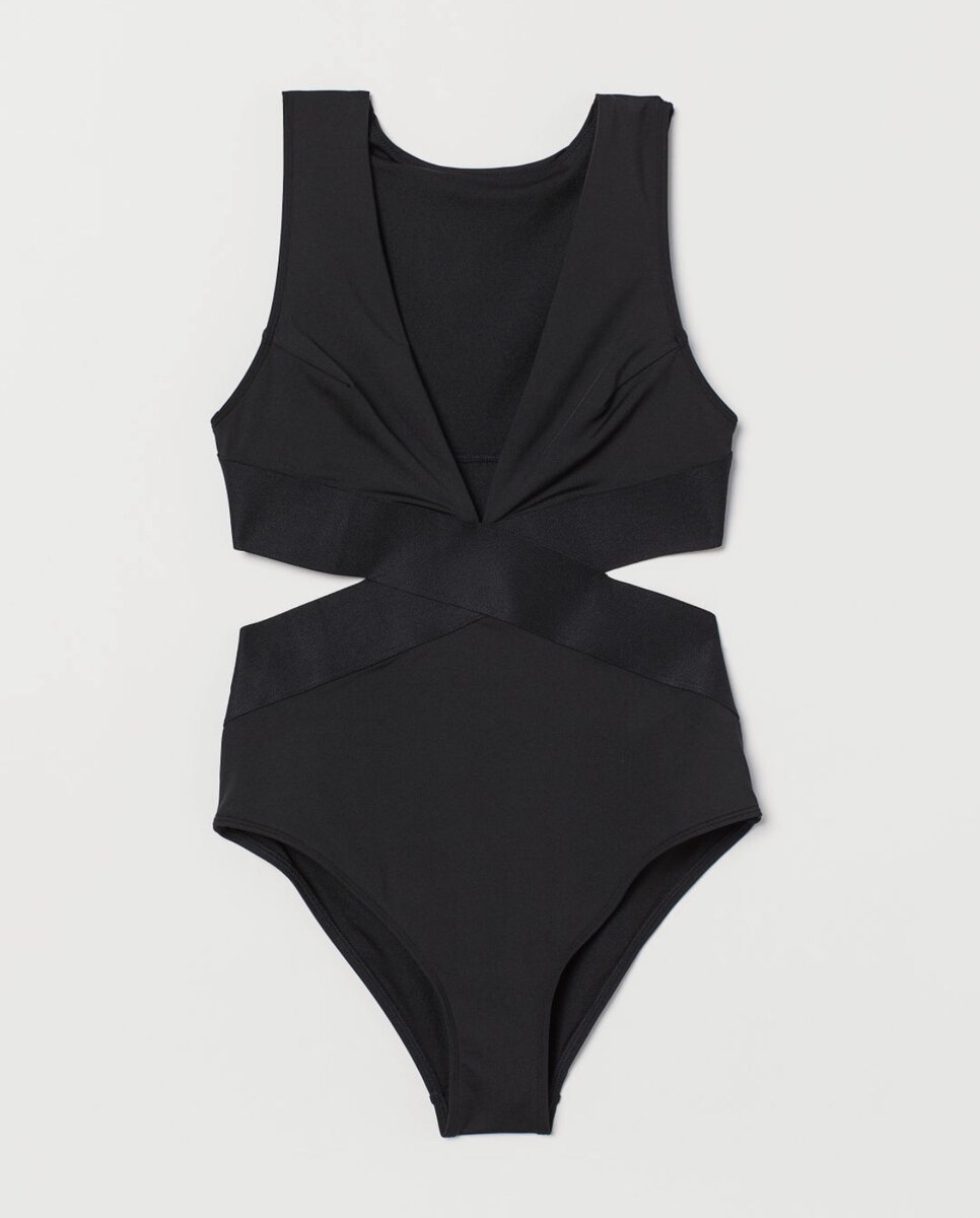 H&M : Черный сдельный купальник 1999₽
