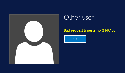 DUO Security bad request timestamp 40105