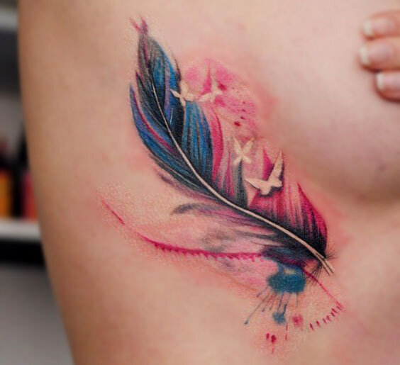Значение татуировки в виде пера, птицы