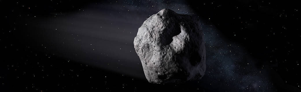 Изображение астероида в представлении художника