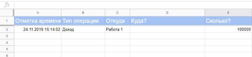 Ответы на форму