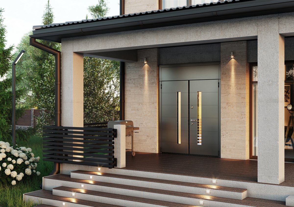 Входная дверь Snegir 100 для частного дома с терморазрывом 