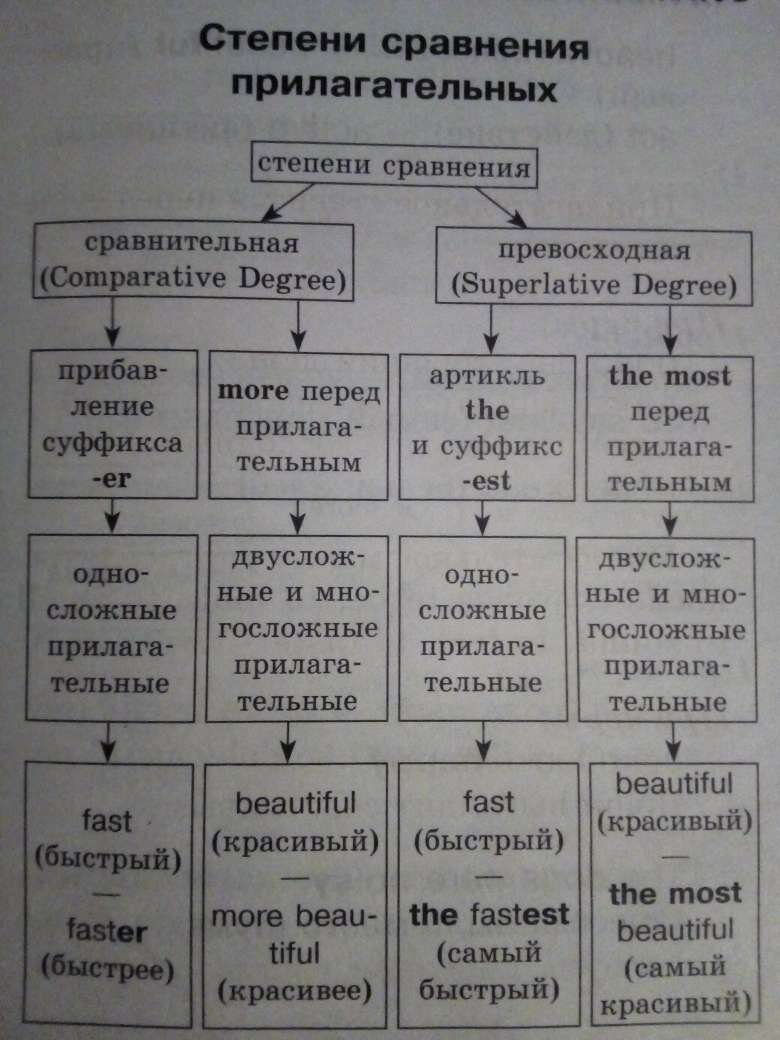 Степени сравнения прилагательных в английском языке. | Учим английский  дома. | Дзен