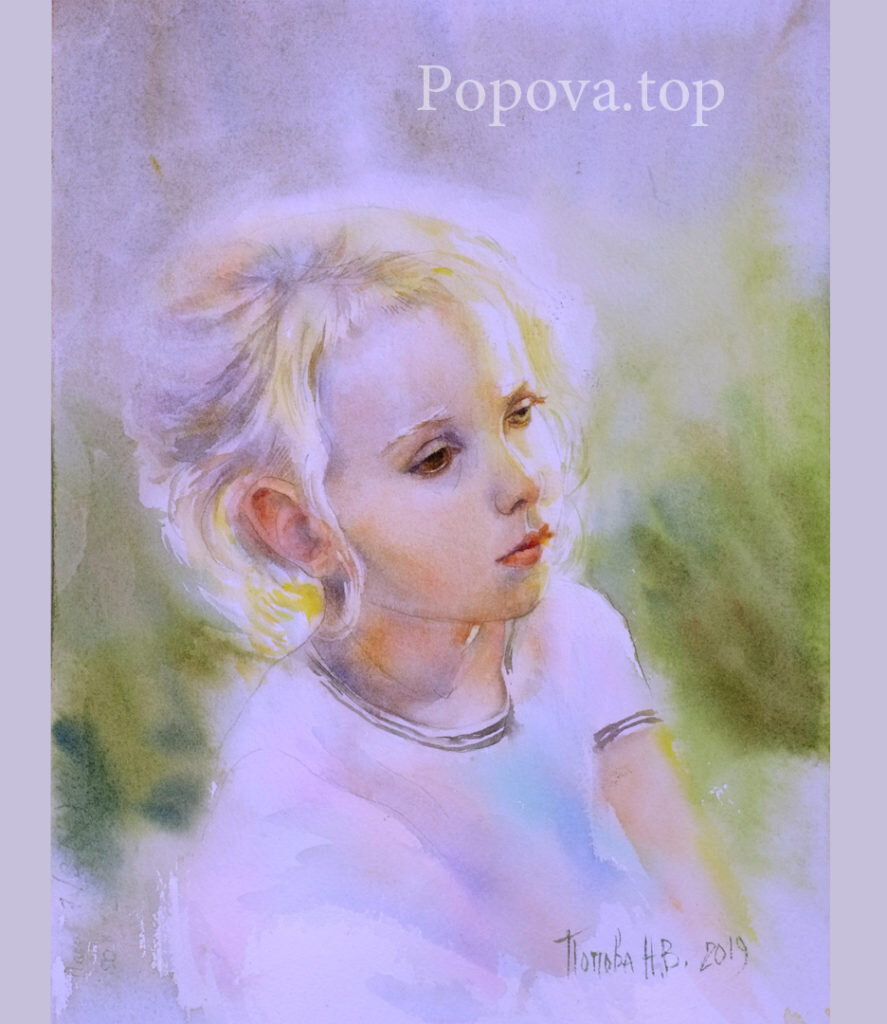 «Акварельная взвесь» Картина Акварель 28х38 Написана Наталией Поповой — Профессиональным Художником в 2019 году