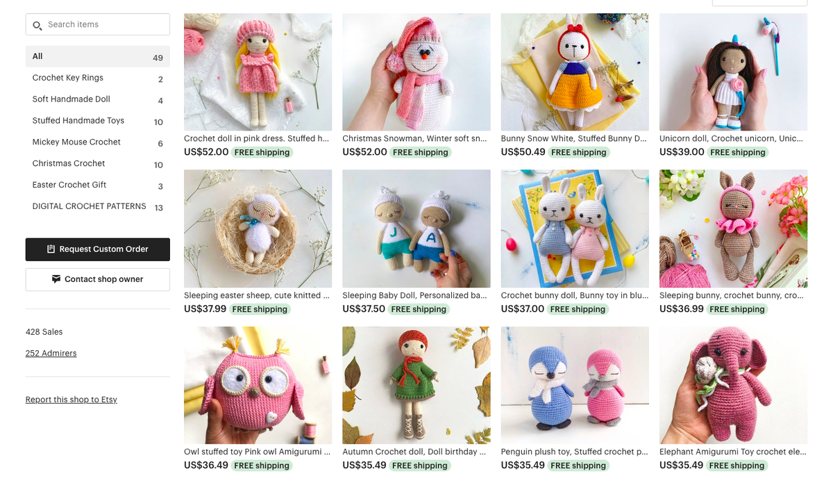 Мой магазин на Etsy