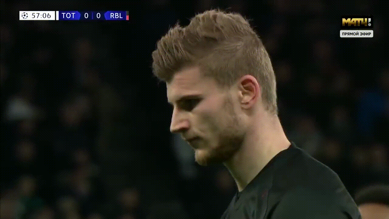 Гол Вернера в первом матче 1/8 финала лиги чемпионов