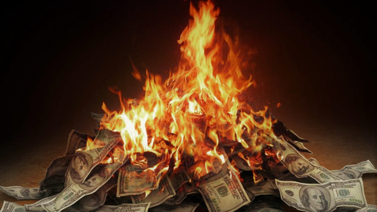 Ваши деньги  горят, в прямом смысле слова.