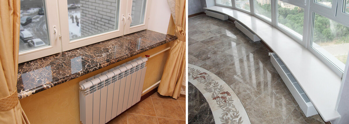 Подоконники из гранита и мрамора
