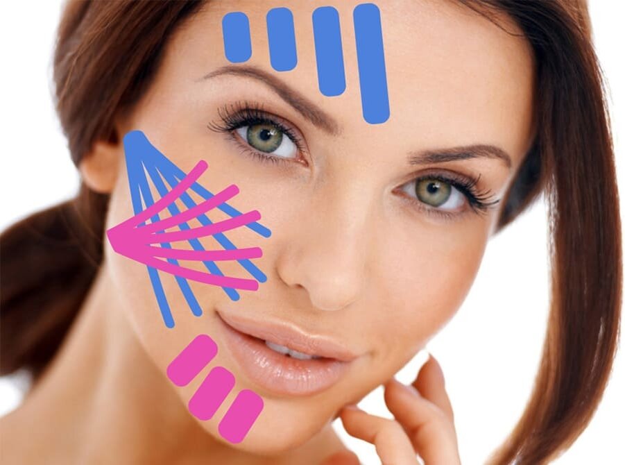 Обычно к тейпам прилагается  инструкция с описанием зон, на которых можно их закреплять  