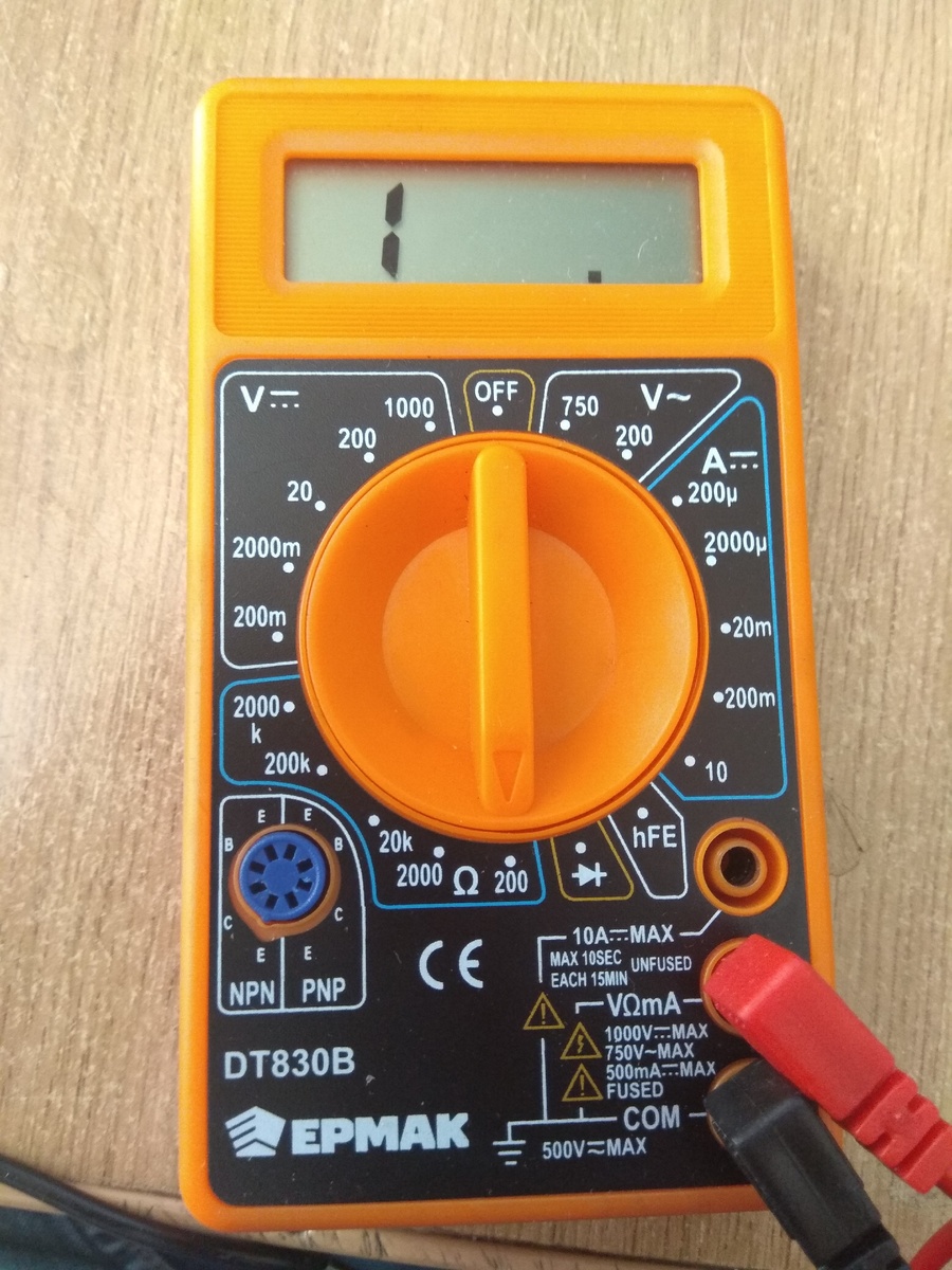 Сопротивление выставил 200 ом