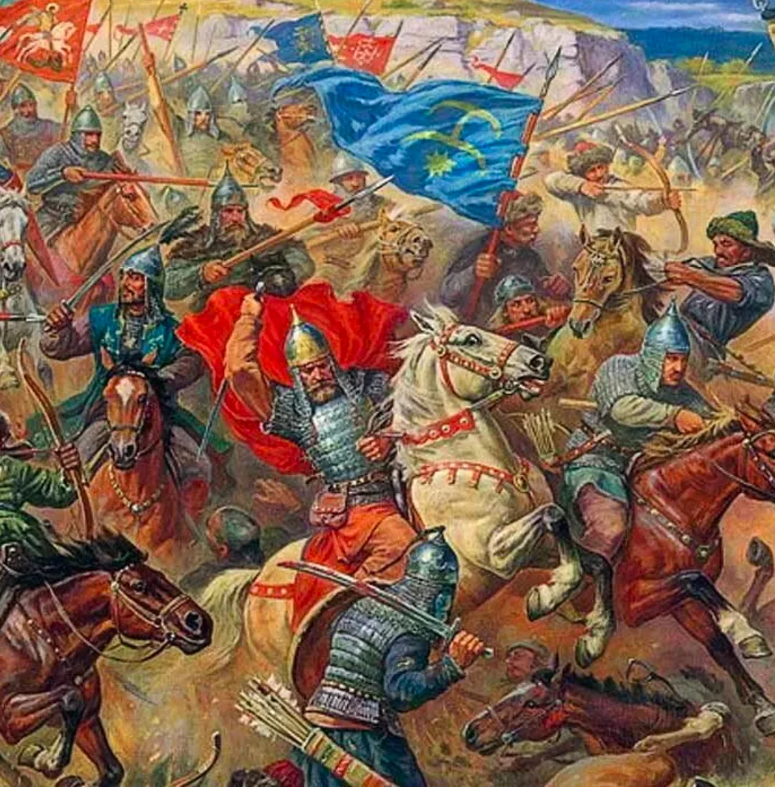 Поход ордынского хана. Битва при Ворскле 1399. 1399 Год битва на реке Ворскле. Войско Крымский Хан Махмет-гирей. Витовт Грюнвальдская битва.