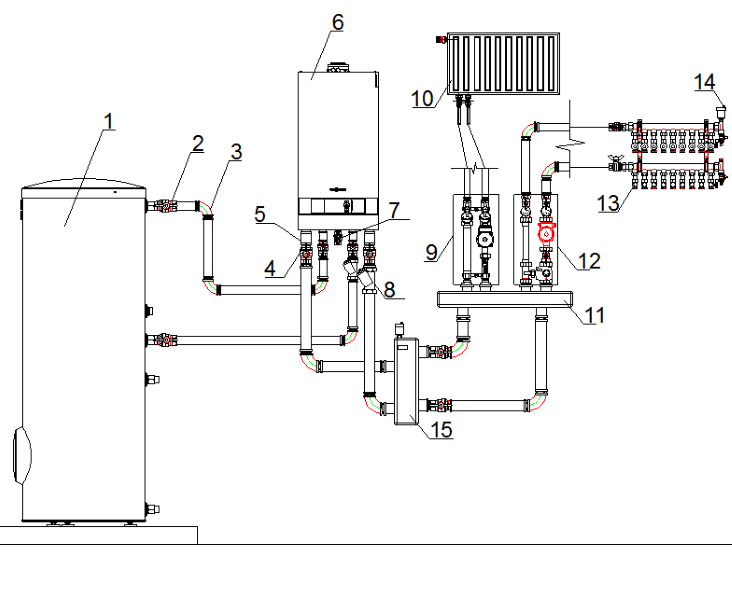 Схема котла отопления в частном доме