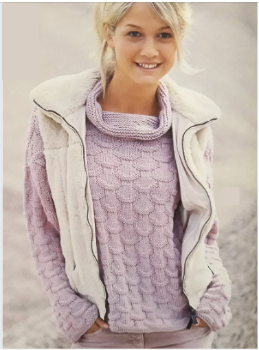 Сиреневый пуловер. Фото из журнала "Сабрина"