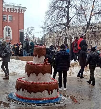 Участники митинга 23 января в Воронеже