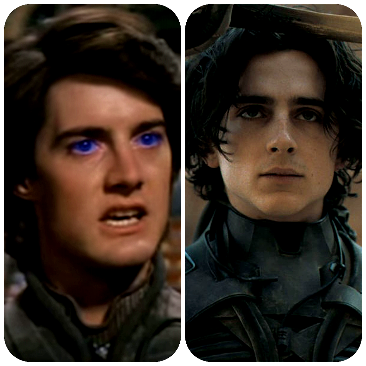 Кайл Макхлахен и Тимоти Шаламе в роли Пола Атрейдеса 