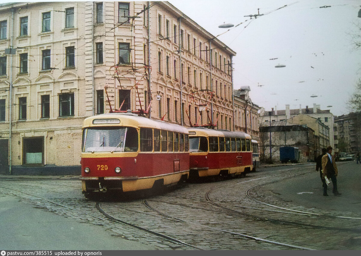 Вид на улицу Палиха в сторону Новослободской, 1978. С сайта www.pastvu.com.