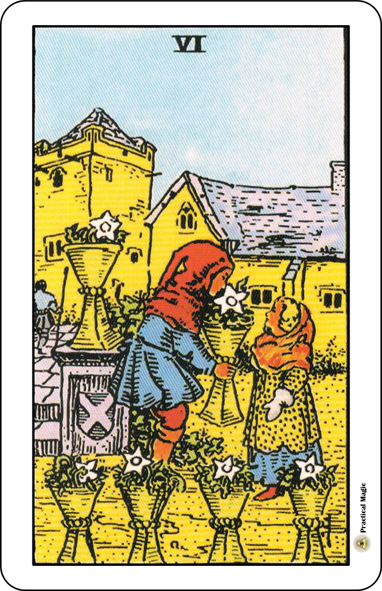 Карты Таро. Шестерка Кубков.