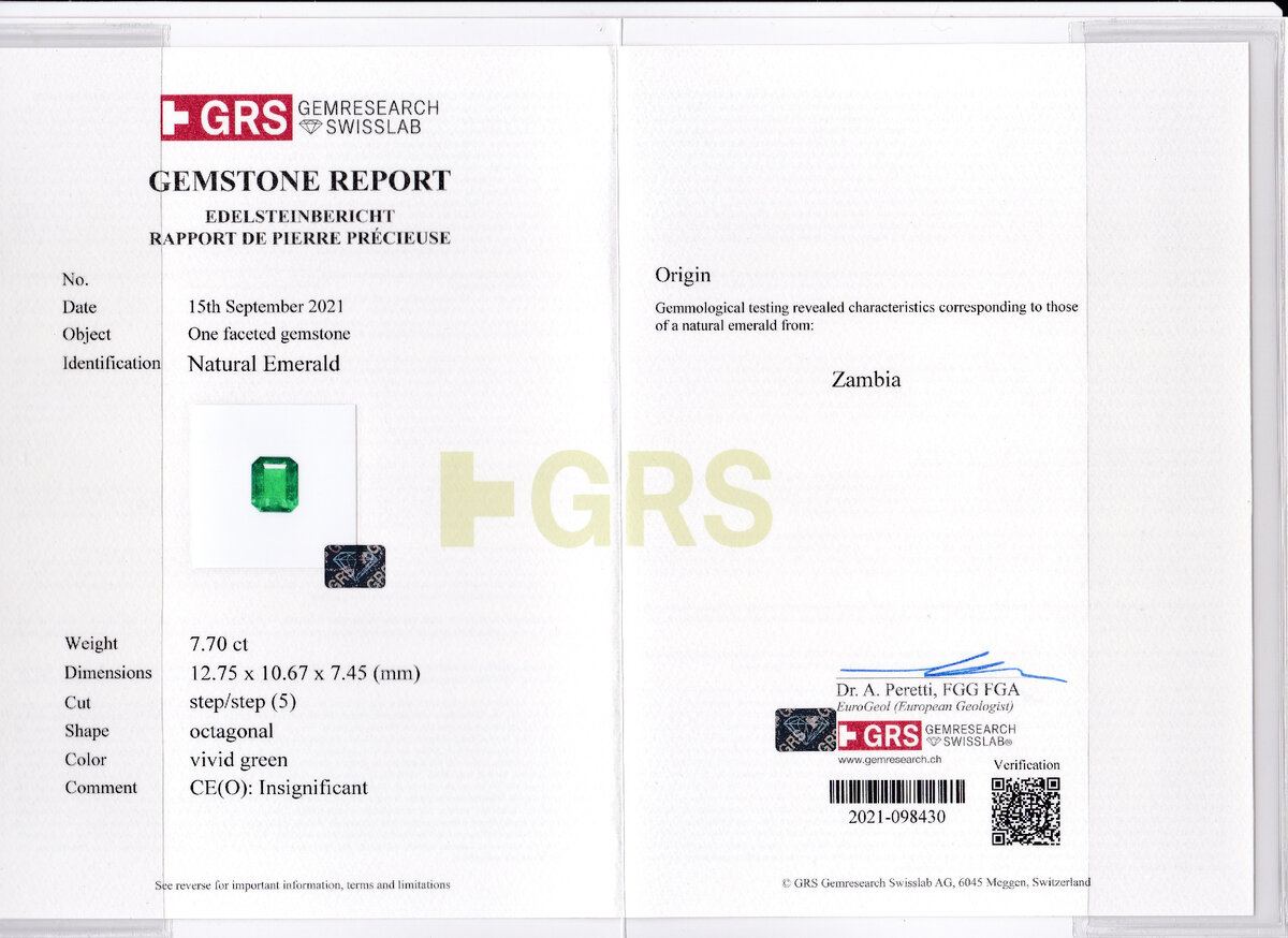 Сертификат GRS.