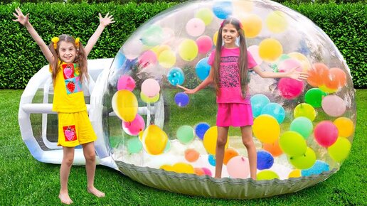 Eva build Inflatable Playhouse and other stories for kids